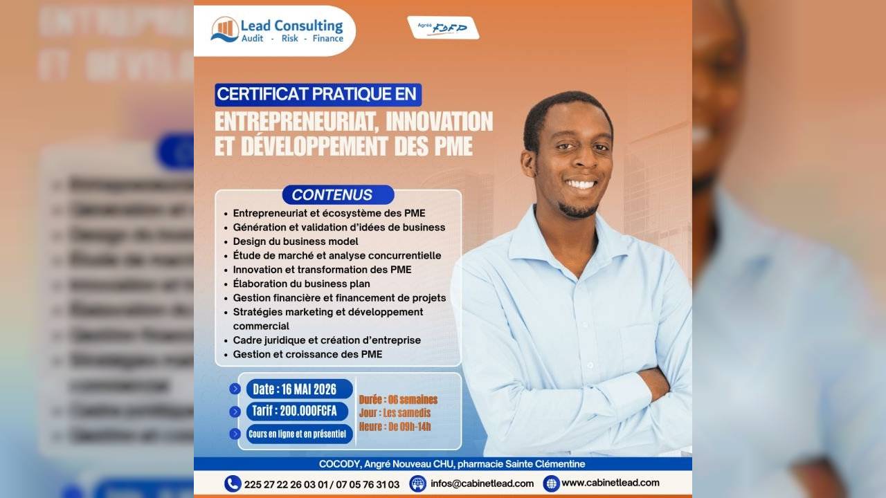 CERTIFICAT EN ENTREPRENEURIAT, INNOVATION DES PME