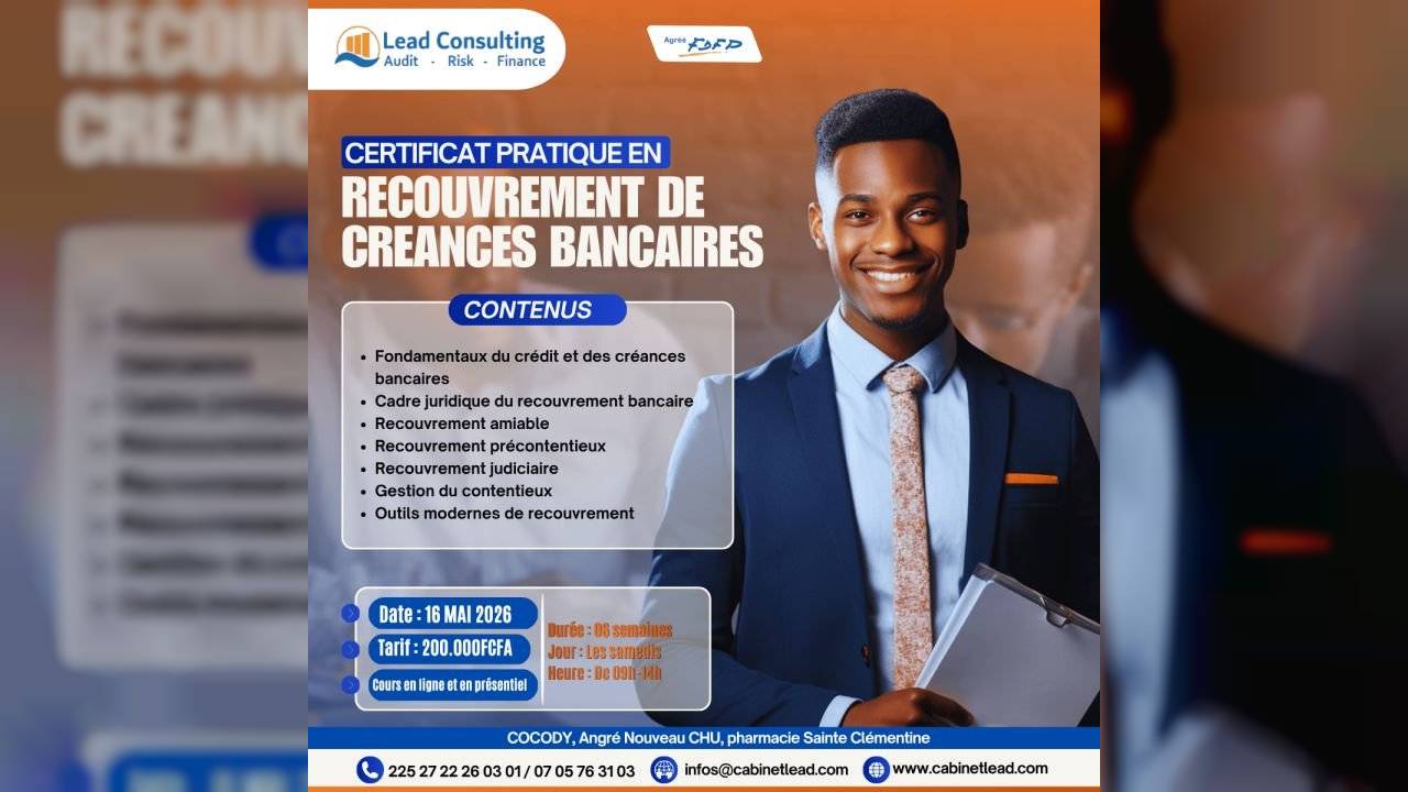 CERTIFICAT EN RECOUVREMENT DE CRÉANCES BANCAIRES
