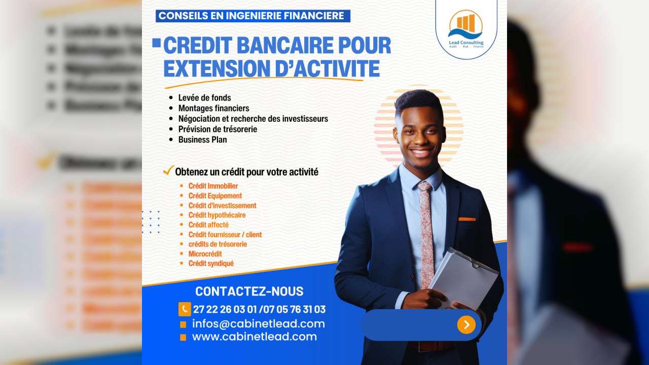 CRÉDIT BANCAIRE POUR EXTENSION D'ACTIVITÉ