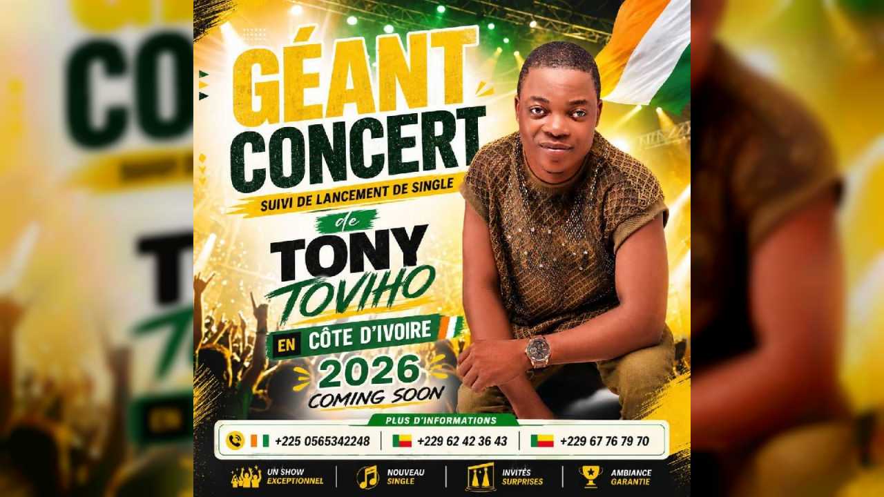 CONCERT DE TONY TOVIHO EN CÔTE D'IVOIRE