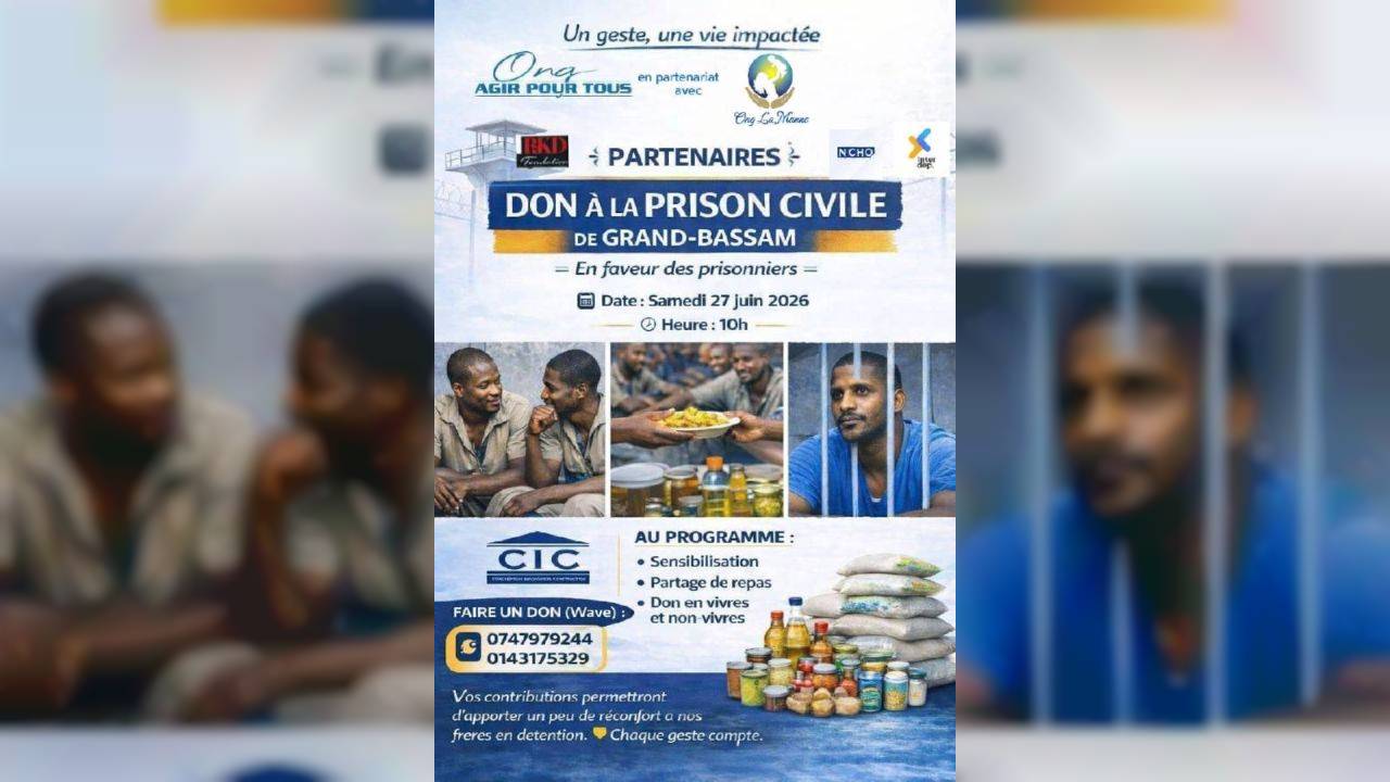 DON A LA PRISON CIVILE DE G.BASSAM