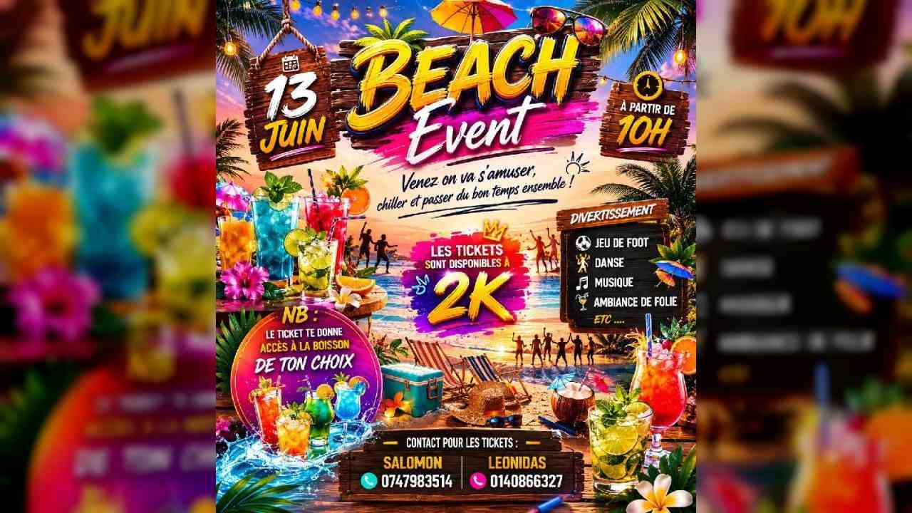 Beach event 🥳🎉