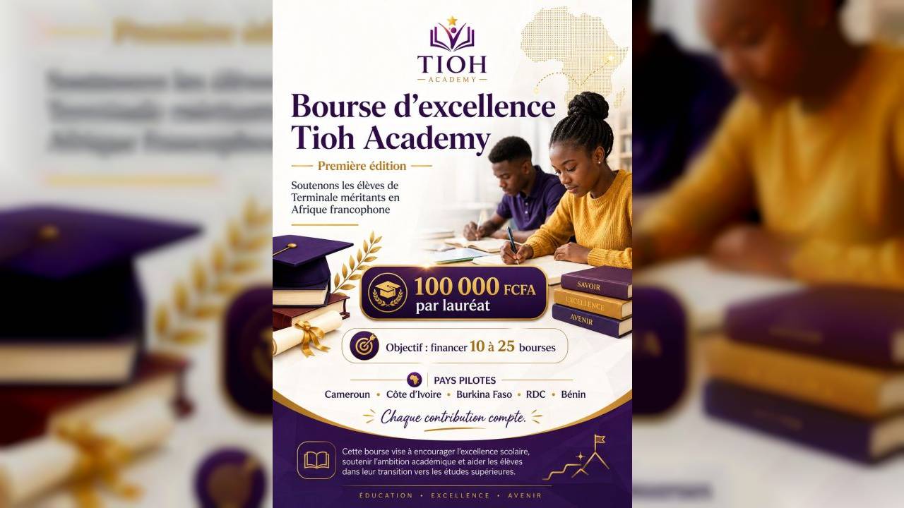 Bourse d’excellence Tioh Academy – BF