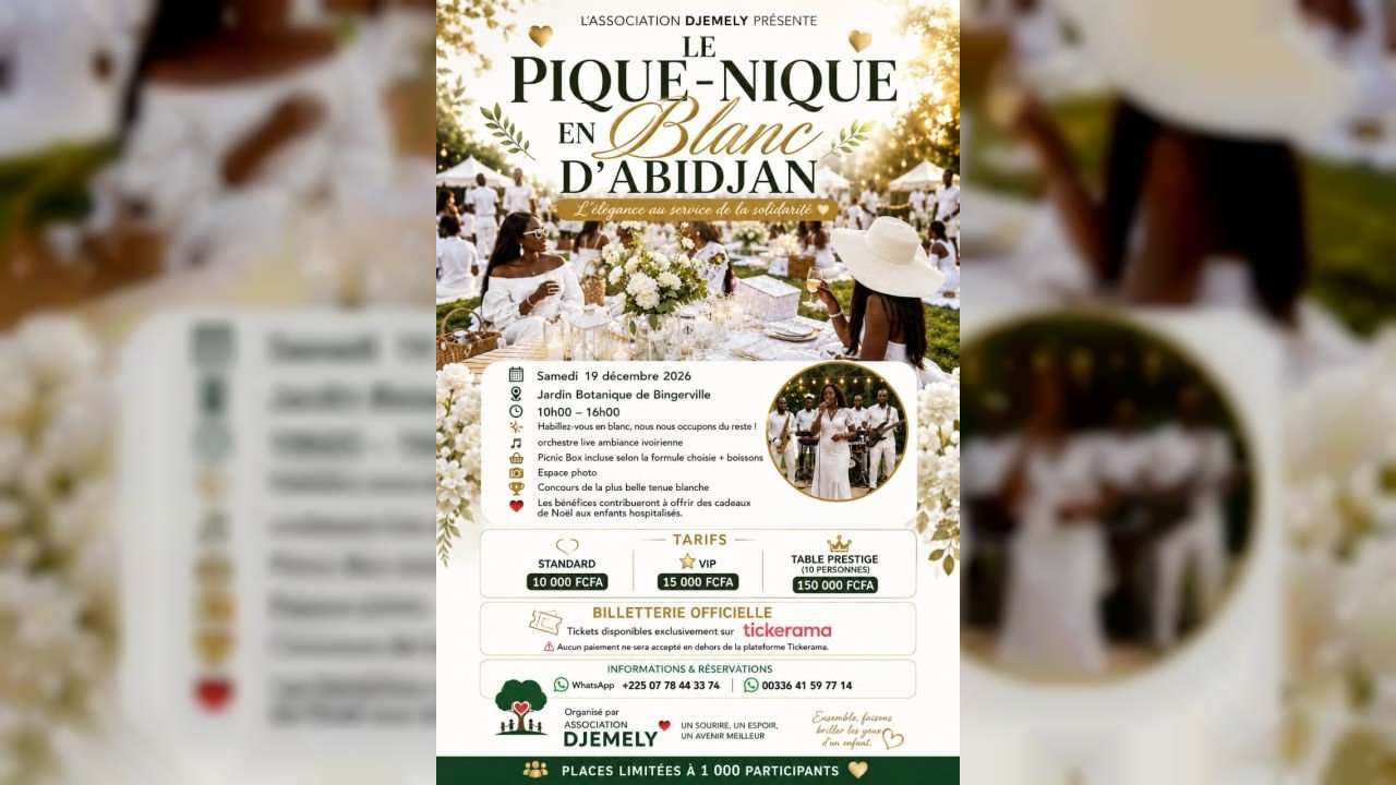 LE PIQUE-NIQUE EN BLANC D'ABIDJAN