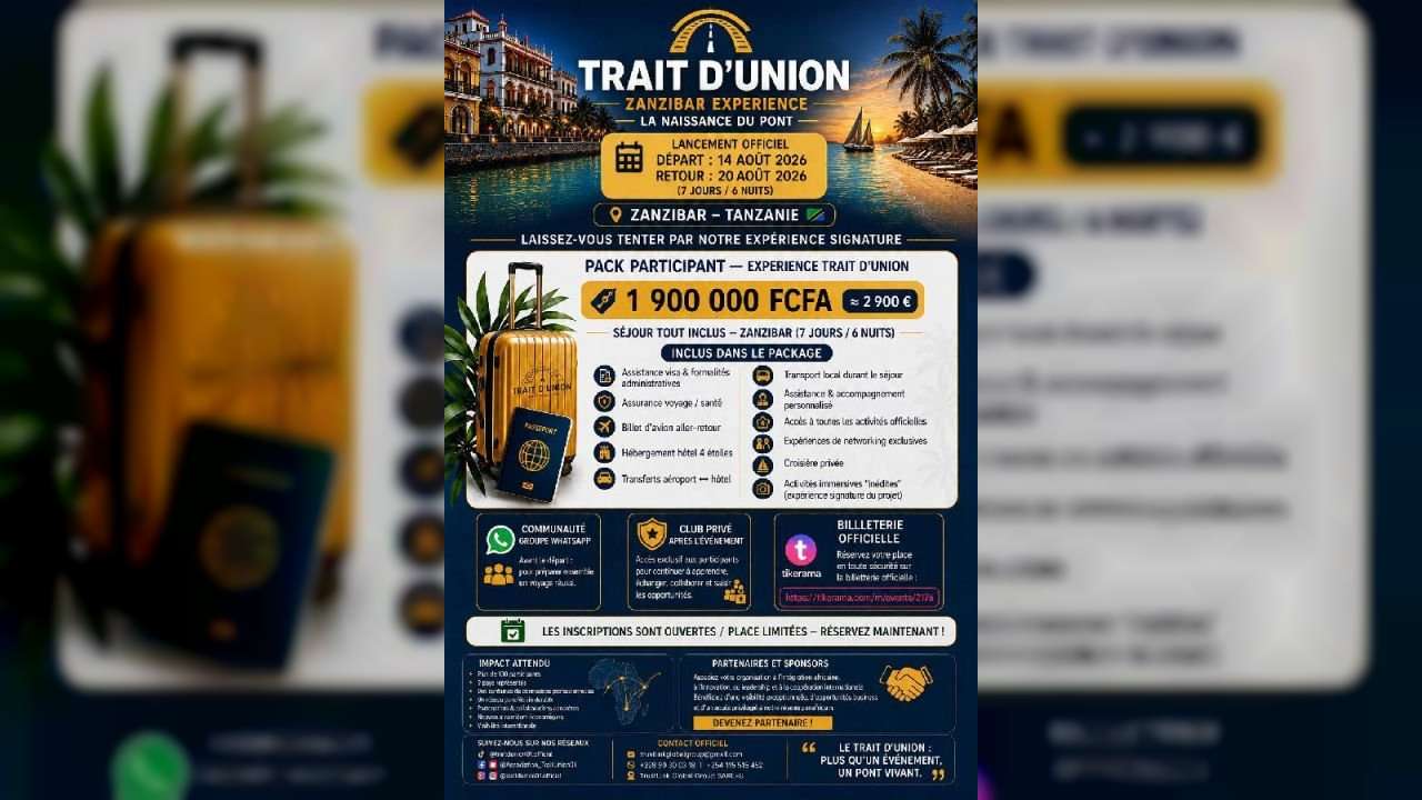 LE TRAIT D'UNION – Zanzibar Edition 2026