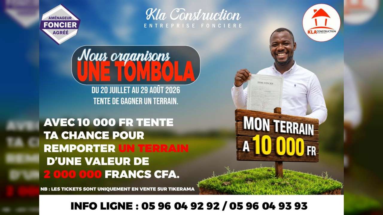 TOMBOLA "MON TERRAIN A 10 000 F"