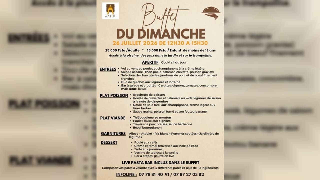 LE BUFFET DU DIMANCHE AU WAFOU