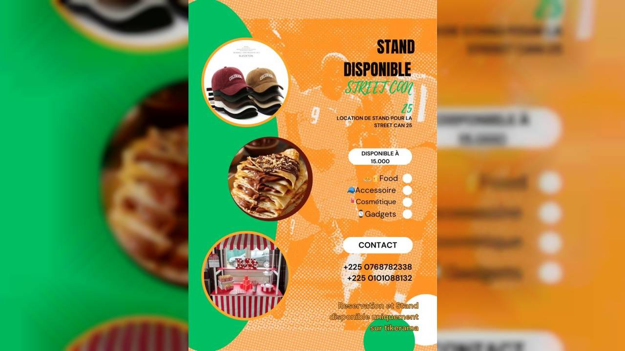 RÉSERVATION DE STAND – STREET CAN 2025 (EVNTX)