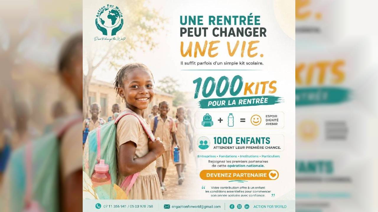 1000 KITS SCOLAIRES POUR ENFANTS VULNÉRABLES
