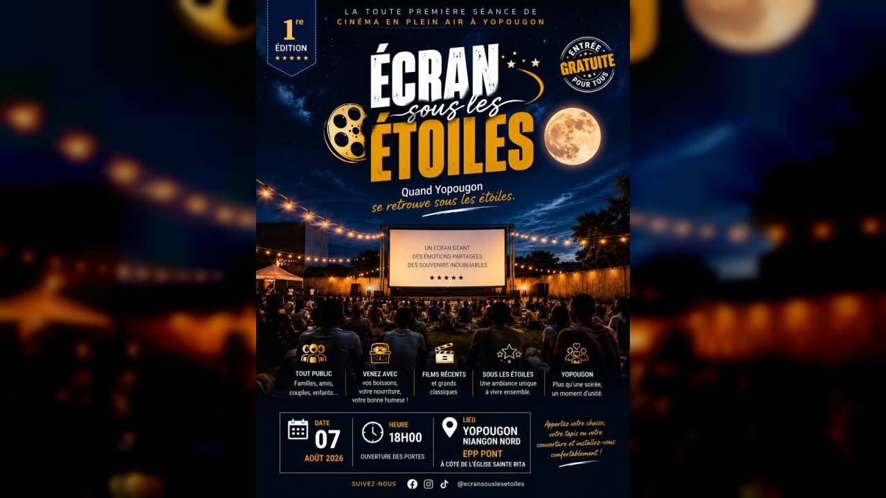 Ecran sous les étoiles