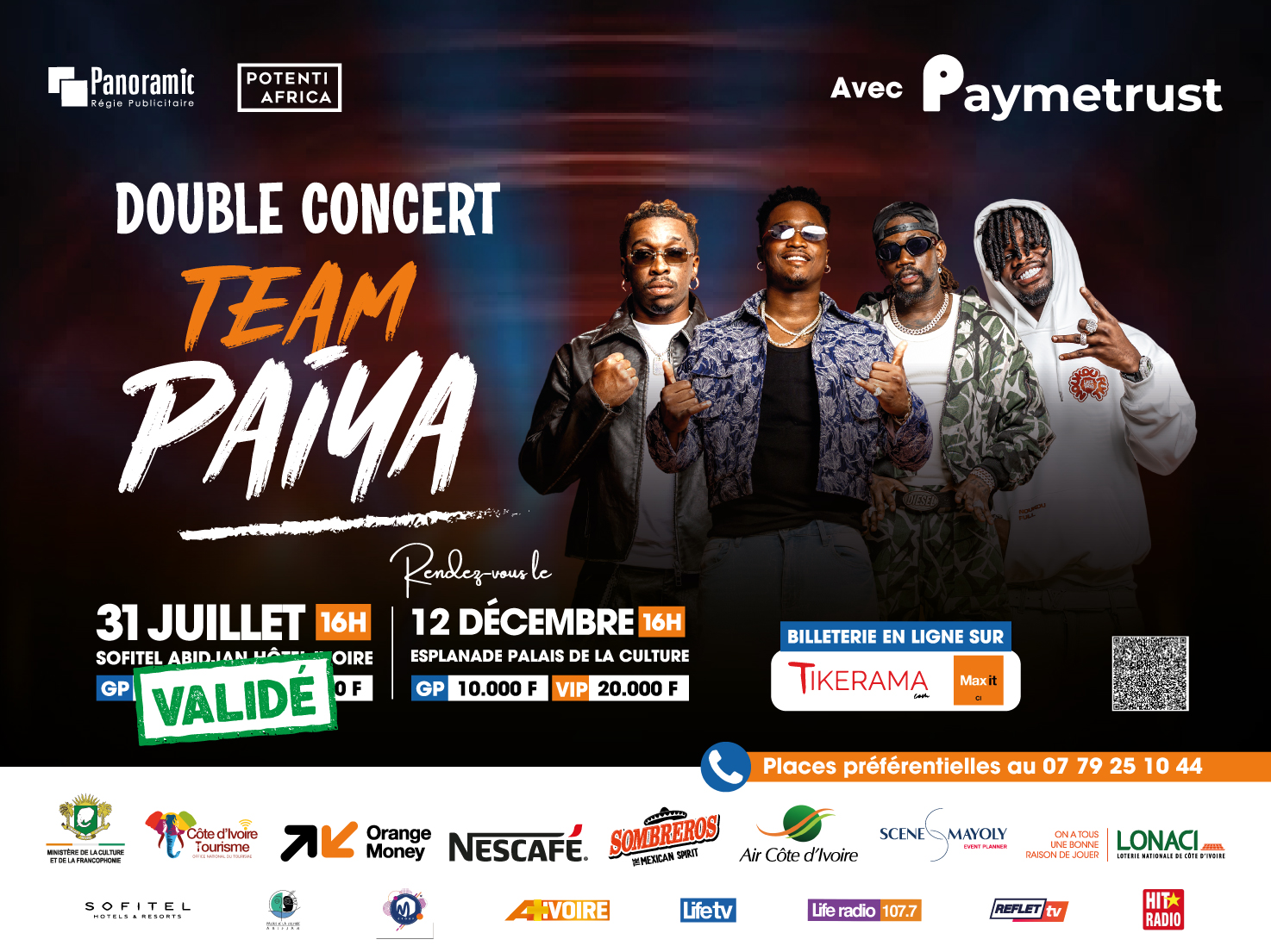 DOUBLE CONCERT DE TEAM PAIYA | TIKERAMA