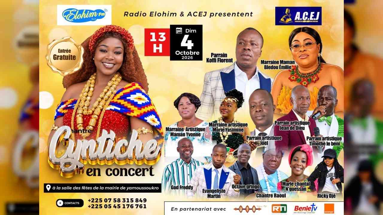chantre cyntiche en concert LIve à Yamoussoukro