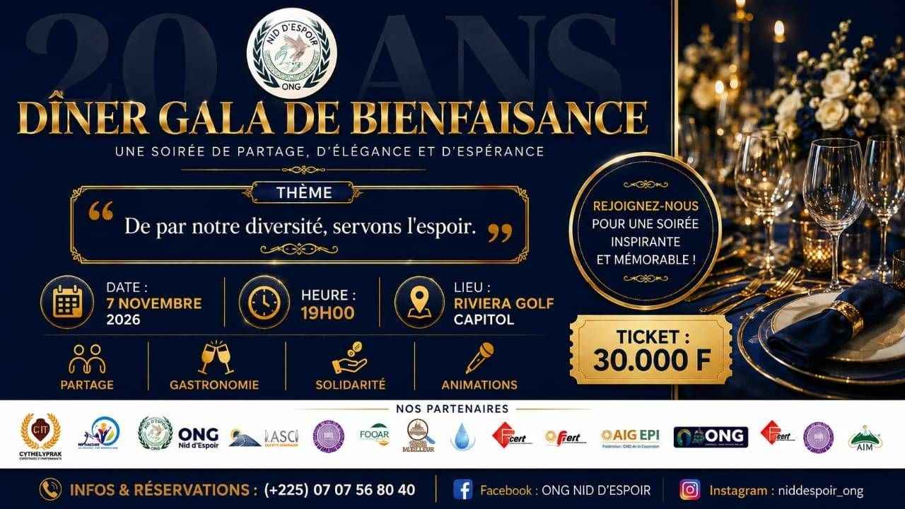 20e Anniversaire de l’ONG NID D'ESPOIR