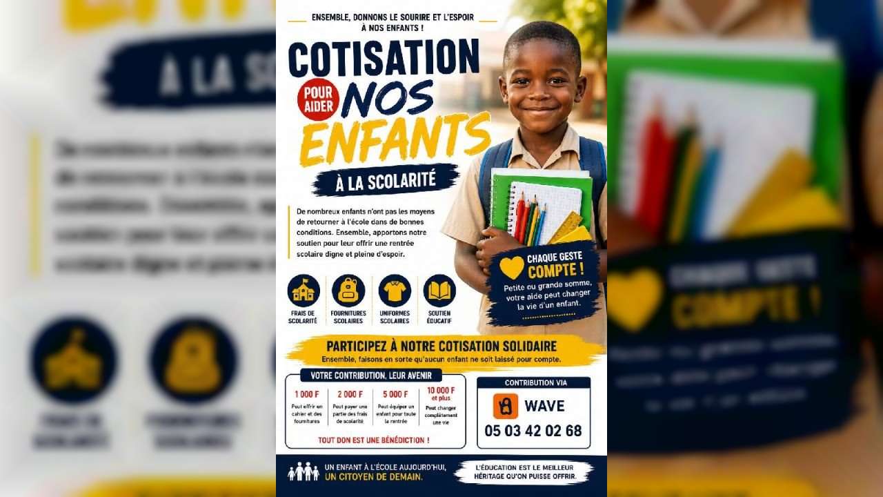 AIDONS À SCOLARISÉ DES ENFANTS EN DIFFICULTÉ.