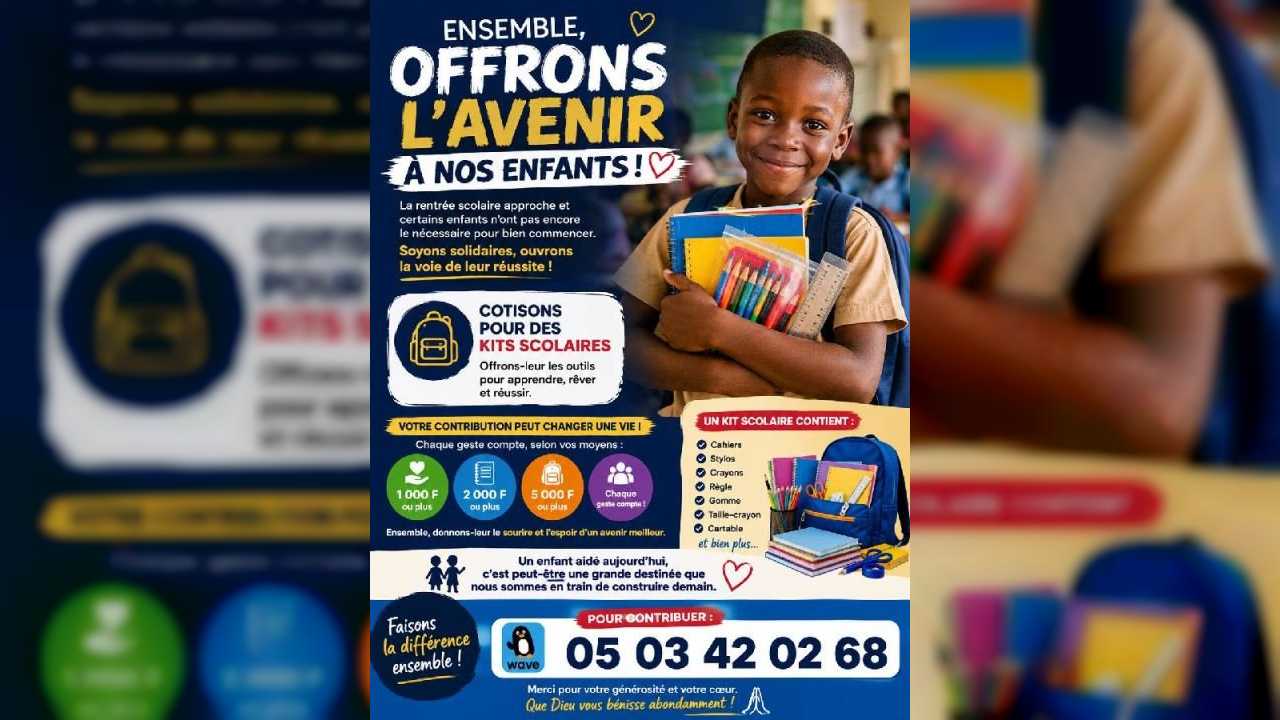DON DE KIT SCOLAIRE AU ENFANTS VULNÉRABLES