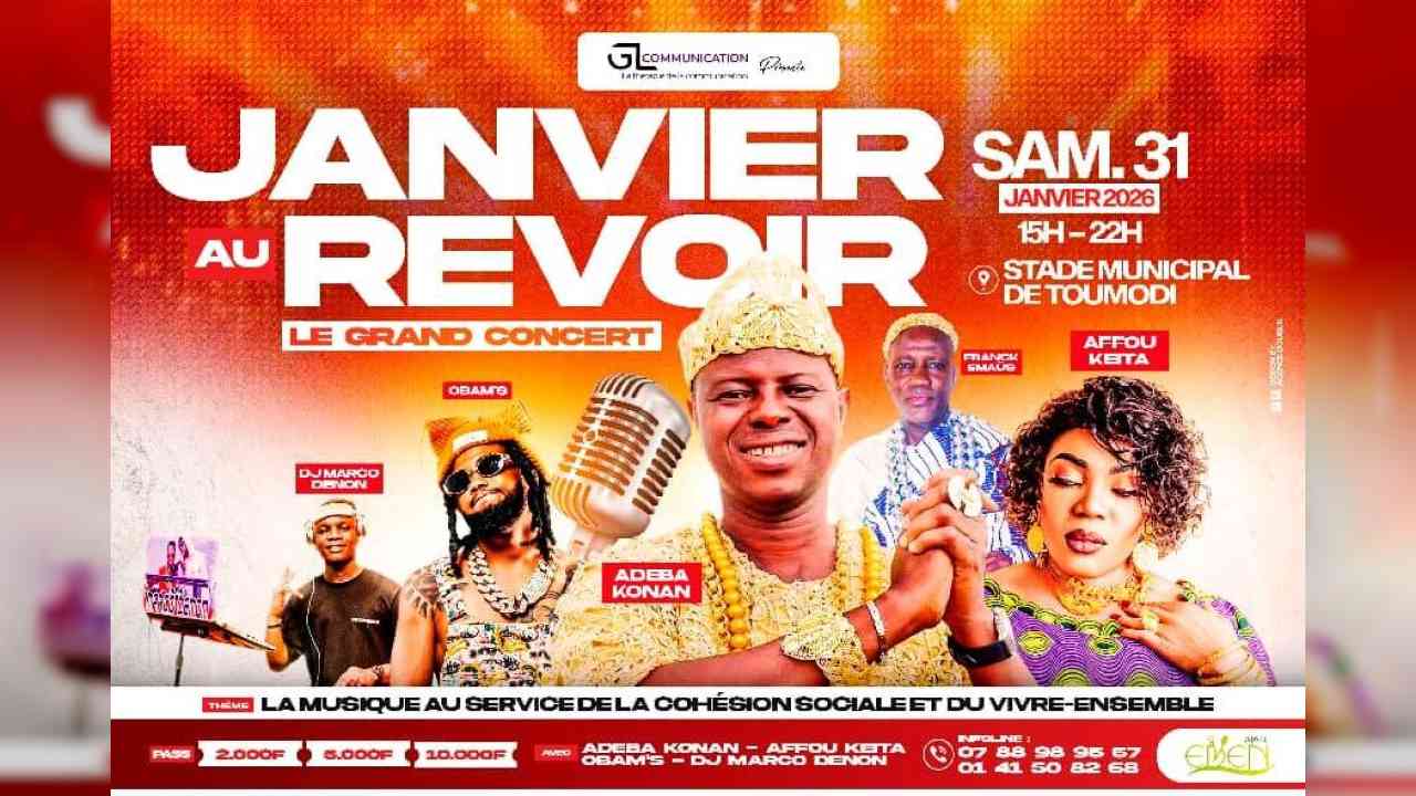 la fête Au revoir Janvier.