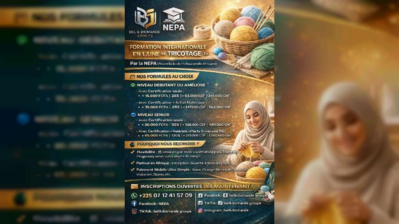 formation tricotage en ligne