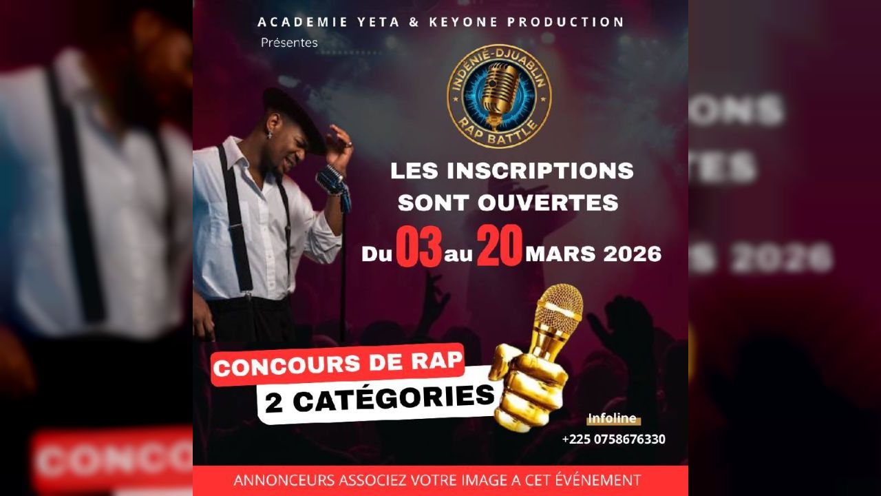 INSCRIPTION CONCOURS INDÉNIÉ-DJUABLIN RAP BATTLE