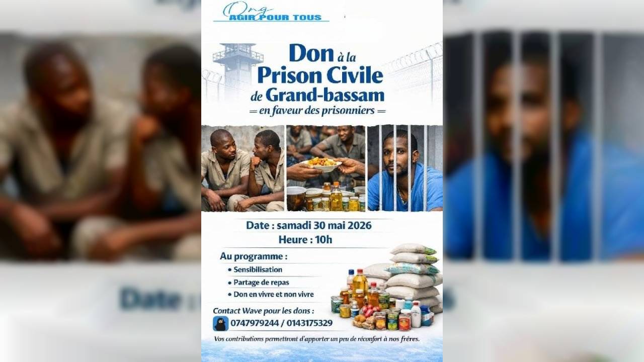 DON A LA PRISON CIVILE DE G.BASSAM