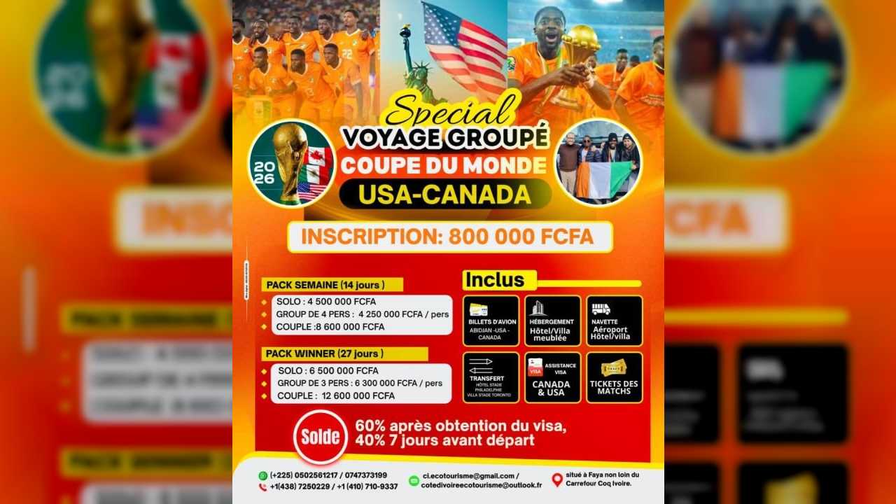 VOYAGE GROUPÉ SPÉCIAL ECO-WORLD CUP USA -CANADA