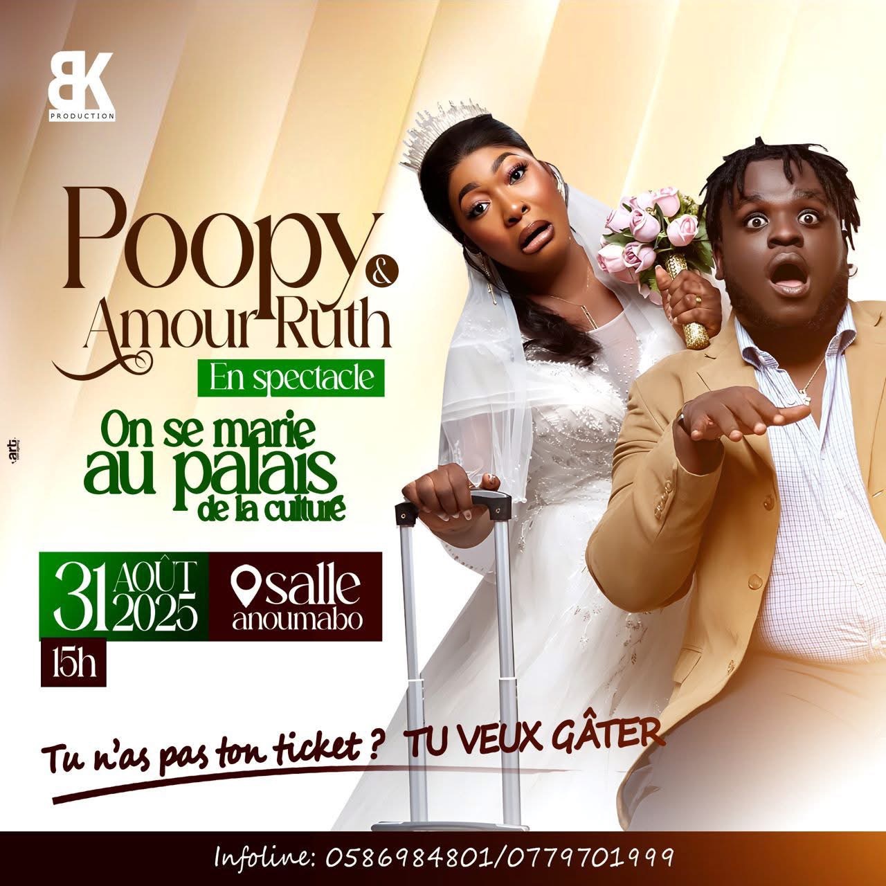  Achetez des tickets pour POOPY-AMOUR RUTH EN SPEC... et profitez comme jamais auparavant.