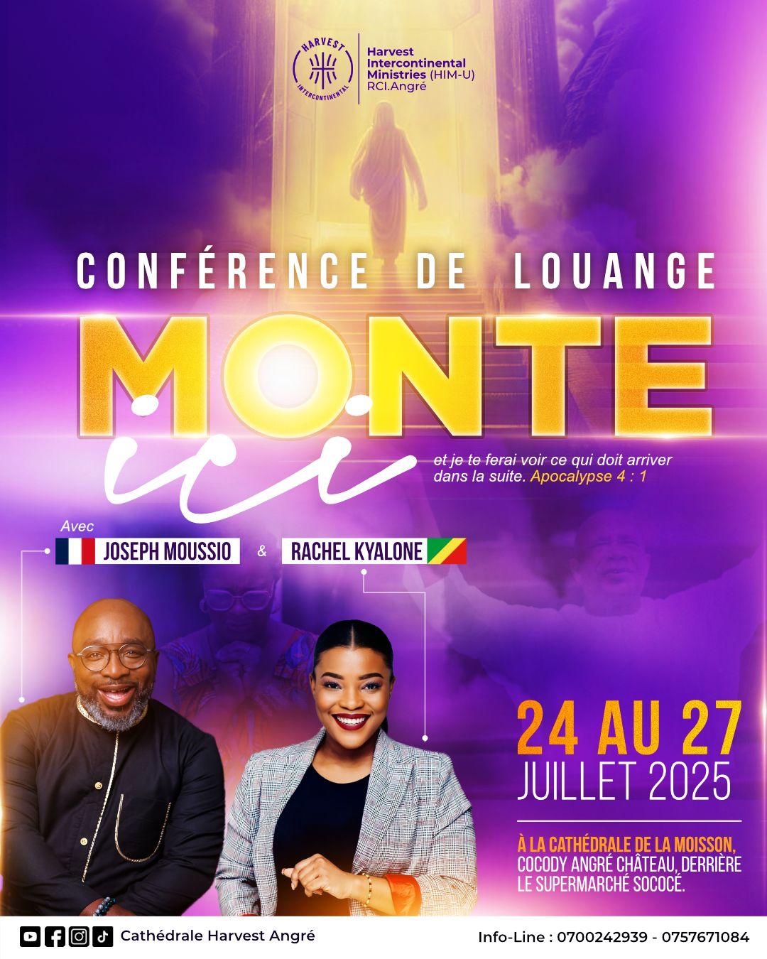  Achetez des tickets pour Conférence de louange et profitez comme jamais auparavant.