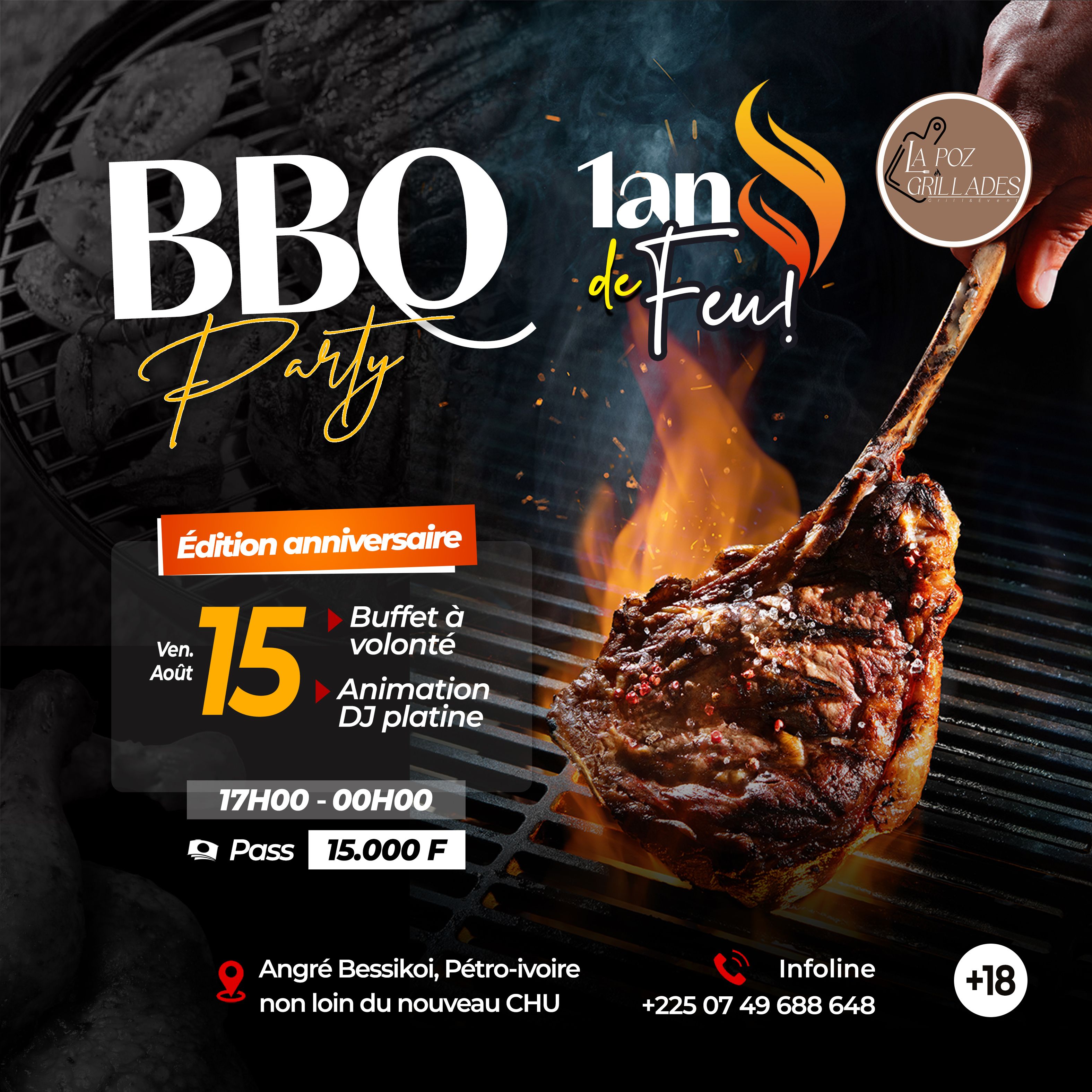  Achetez des tickets pour BBQ PARTY- 1 AN DE FEU et profitez comme jamais auparavant.
