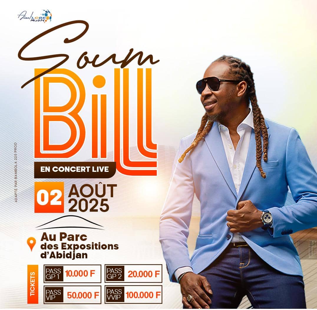  Achetez des tickets pour SOUM BILL EN CONCERT LIV... et profitez comme jamais auparavant.