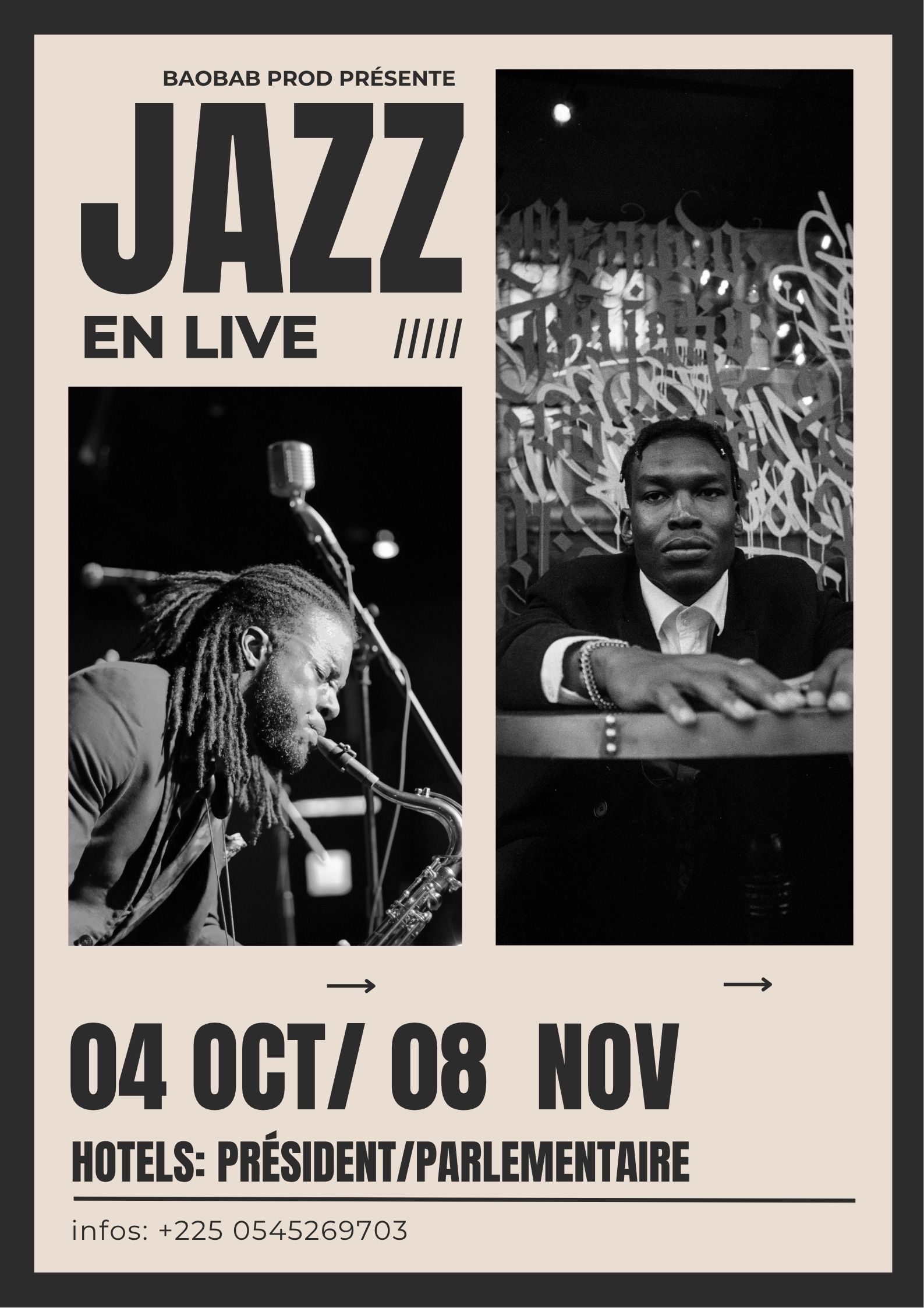 Jazz live a yakro : Hôtel président/ hôtel parlementaire