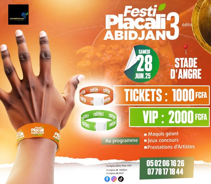  Achetez des tickets pour FESTI'PLACALI ABIDJAN 3 et profitez comme jamais auparavant.