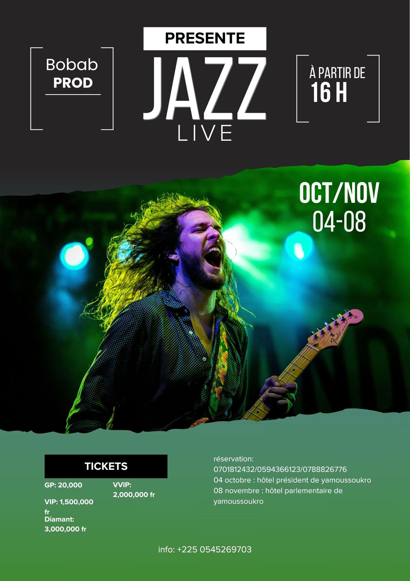 Jazz live a yakro : Hôtel président/ hôtel parlementaire