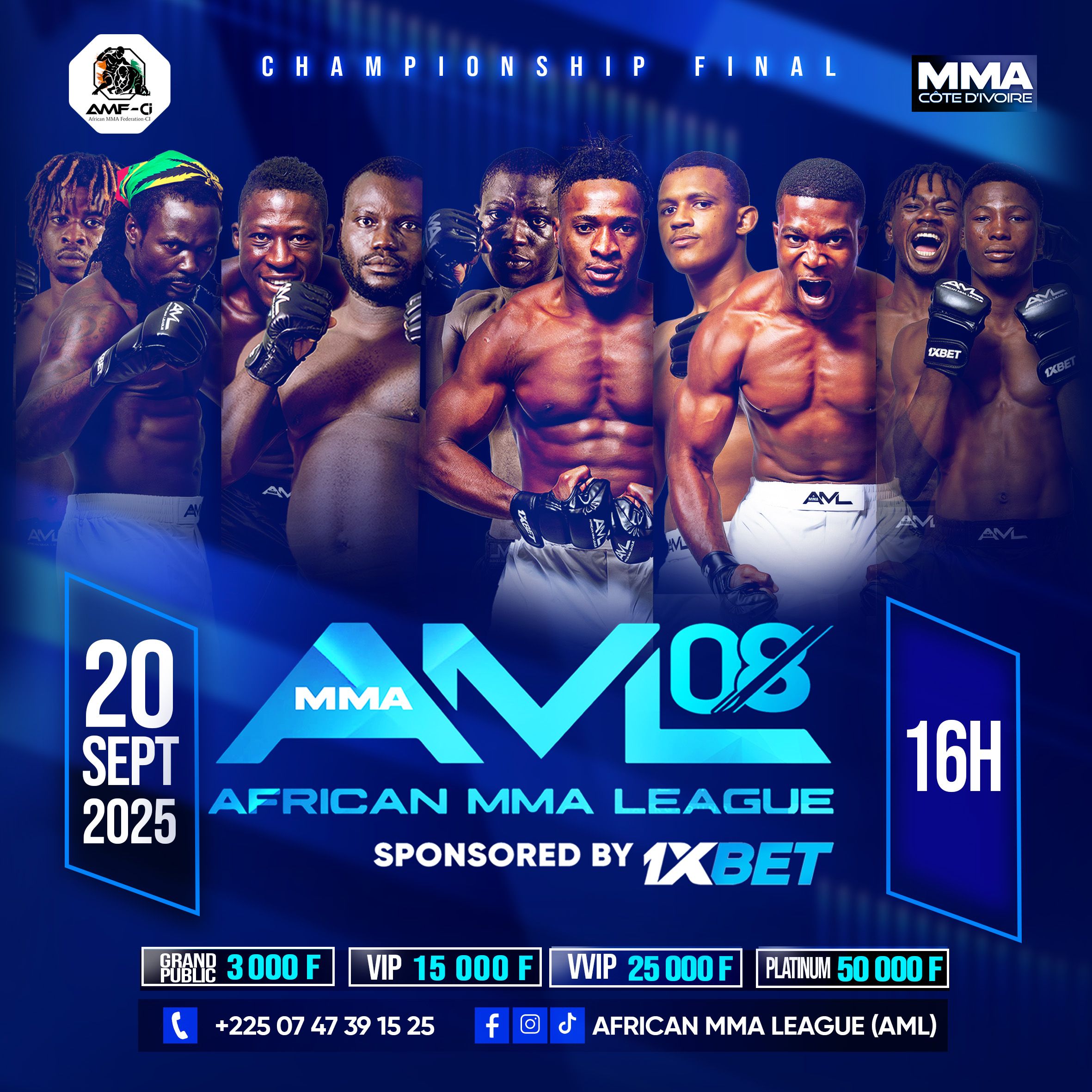  Achetez des tickets pour African MMA League(AML) ... et profitez comme jamais auparavant.