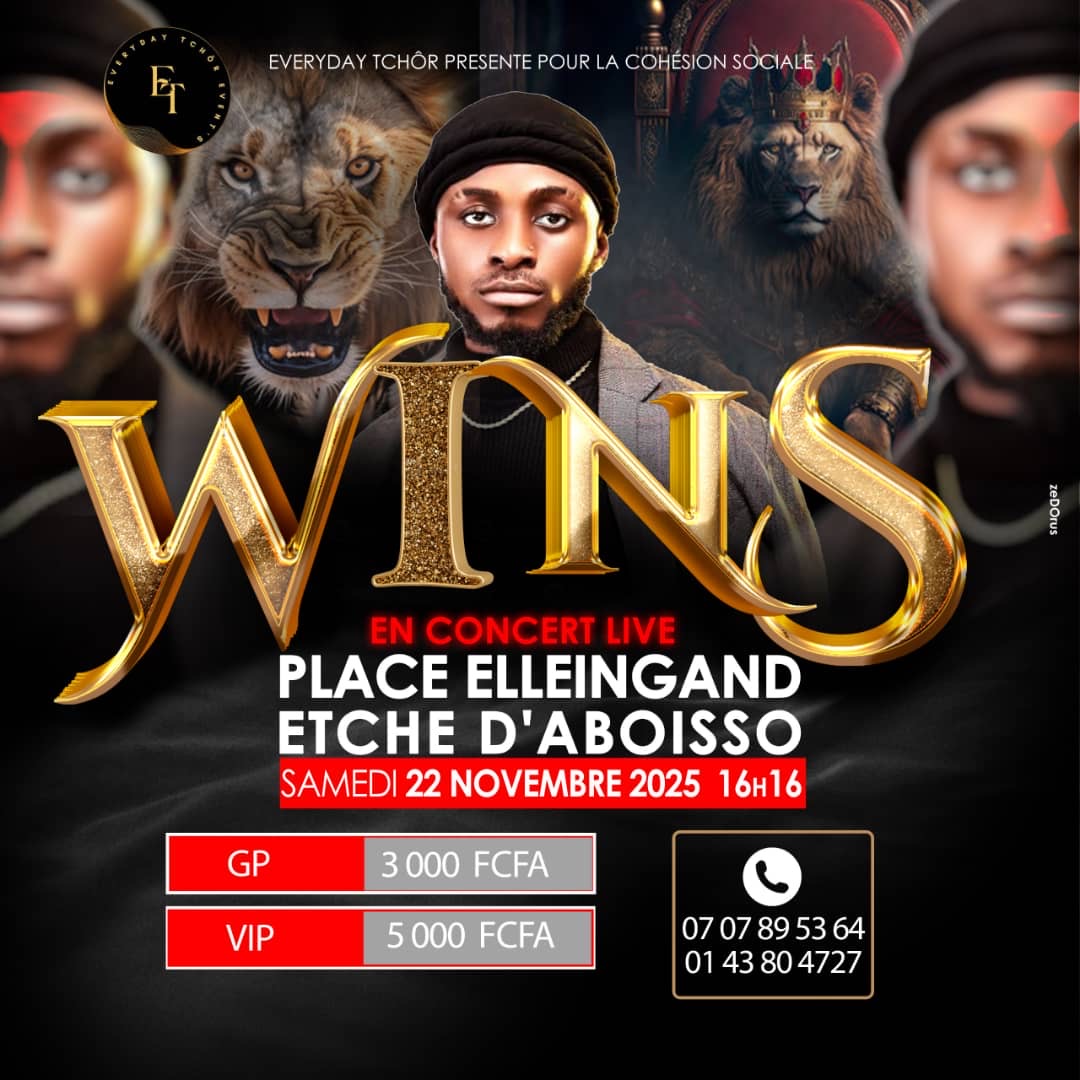  Achetez des tickets pour Concert de wins et profitez comme jamais auparavant.