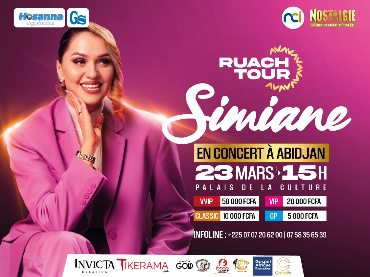  Achetez des tickets pour CONCERT SIMIANE et profitez comme jamais auparavant.