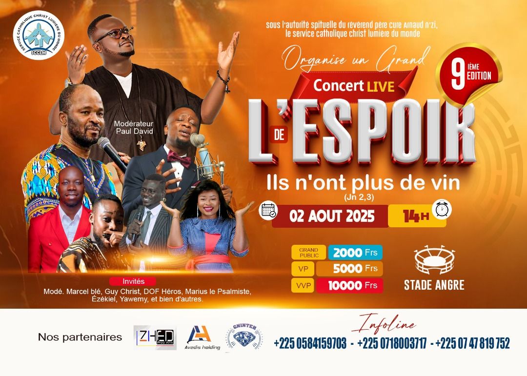  Achetez des tickets pour Concert de l'espoir et profitez comme jamais auparavant.