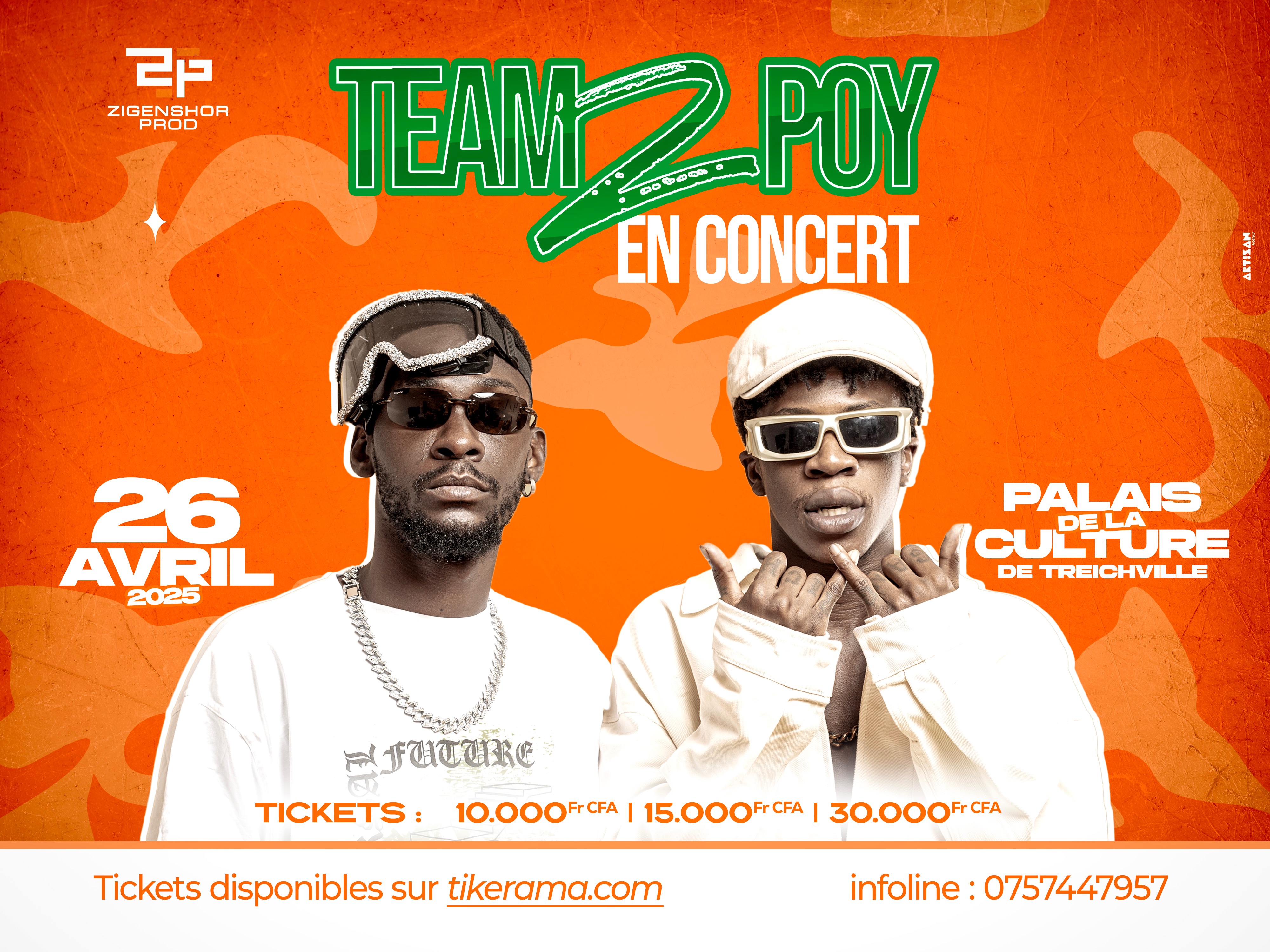  Achetez des tickets pour concert team de poy et profitez comme jamais auparavant.