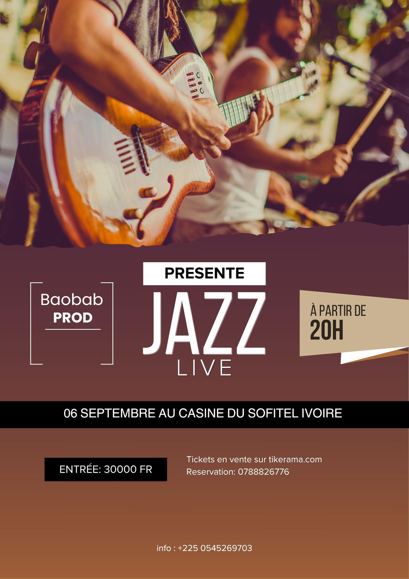 Jazz live : CAsINE du Sofitel ivoire